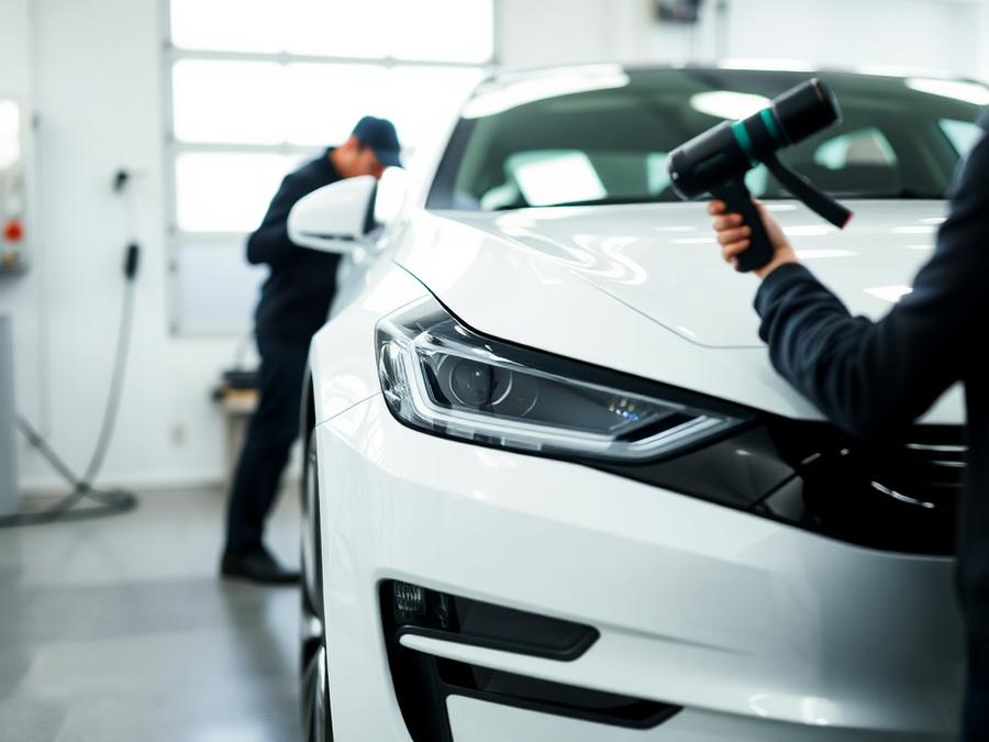 Tesla Model 3 — Front, lampy, klamki